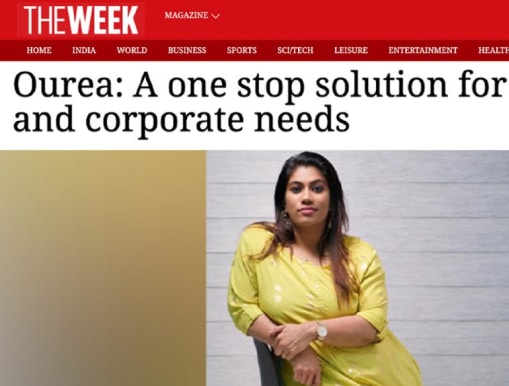 Ourea branding & CEO Anooja Bashir featured in The Week